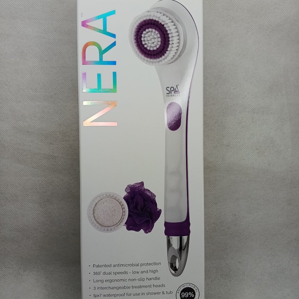 - NERA - Power Shower Brush - 3-in-1 Multifunction Back & Body White - 3-in-1